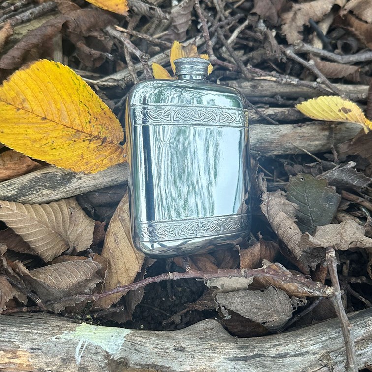 Celtic Bands Pewter Pocket Flask Celtic Bands Pewter Pocket Flask