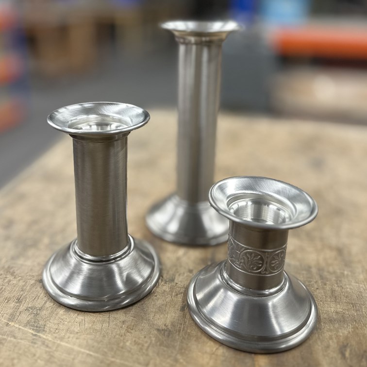 Extra Small Medieval Pewter Candle Holder Antique Finish Extra Small Medieval Pewter Candle Holder Antique Finish