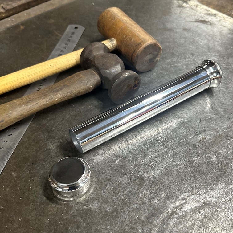 Aluminium And Pewter Certificate Tube Holder
