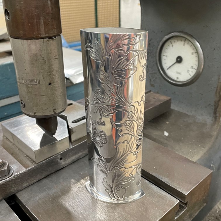 Acanthus Pattern Pewter Vase Acanthus Pattern Pewter Vase