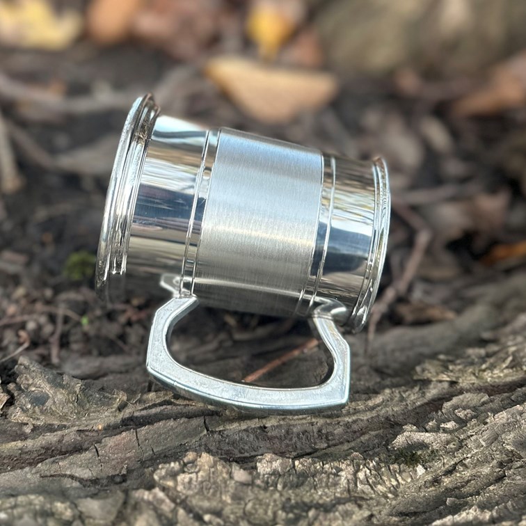 Half Pint Standard Double Lined Part Satin Pewter Tankard Half Pint Standard Double Lined Part Satin Pewter Tankard