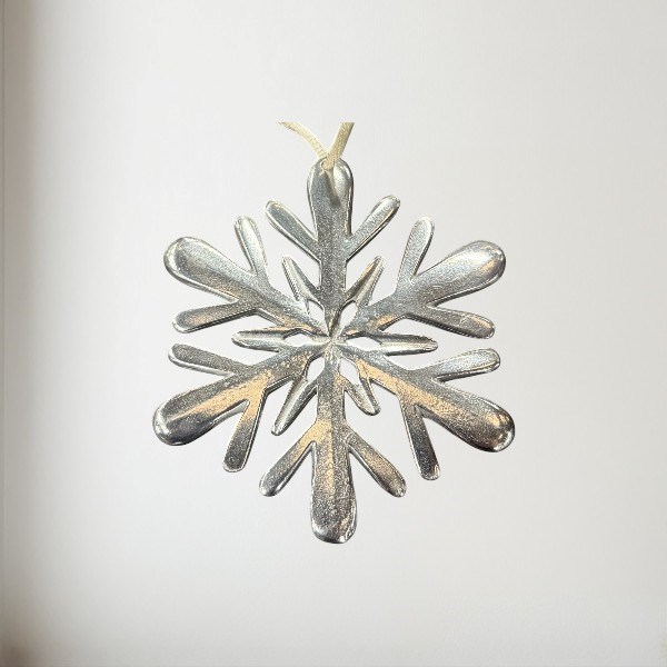 Pewter Snowflake Christmas Tree Decoration Pewter Snowflake Christmas Tree Decoration