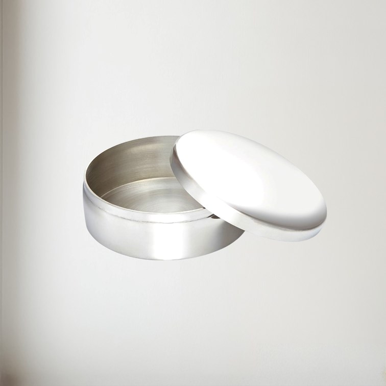 8cm Plain Round Pewter Trinket Box 8cm Plain Round Pewter Trinket Box