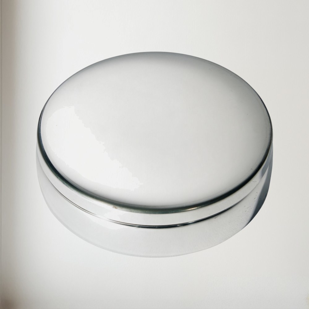10cm Round Plain Pewter Trinket Box