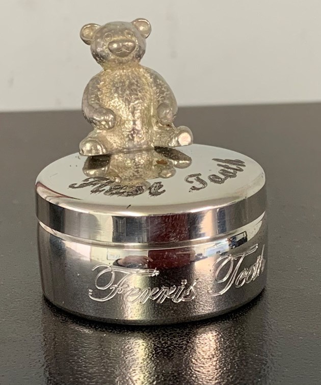 First Tooth Teddy Pewter Trinket Box First Tooth Teddy Pewter Trinket Box