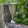 Large Pewter Bell Goblet