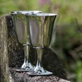 Large Pewter Bell Goblet