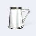 Harp Handle One Pint Pewter Tankard