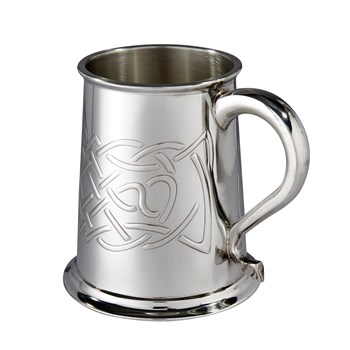Islay Celtic Embossed One Pint Pewter Tankard