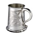 Skye Celtic Embossed One Pint Pewter Tankard