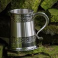 Embossed Celtic Bands One Pint Pewter Tankard