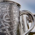 Celtic Pattern Pewter One Pint Tankard
