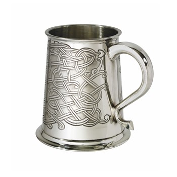 Celtic Pattern Pewter Tankard