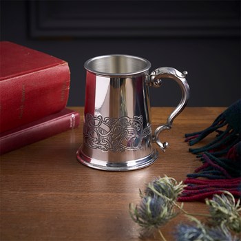 Celtic Dragon Pewter Tankard