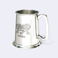 Welsh Dragon One Pint Pewter Tankard