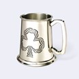 Shamrock One Pint Pewter Tankard