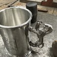 Union Jack Lion Handle One Pint Pewter Tankard