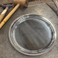 Large Gadroon Rim Pewter Tray