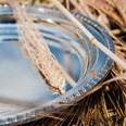 Small Gadroon Rim Pewter Tray