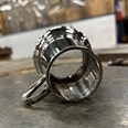 All Gone Etched Glass Base Pewter Baby Mug