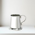 All Gone Etched Glass Base Pewter Baby Mug