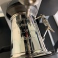 Stork Handle Pewter Quarter Pint Baby Mug