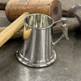 Stork Handle Pewter Quarter Pint Baby Mug