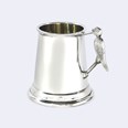 Stork Handle Pewter Quarter Pint Baby Mug