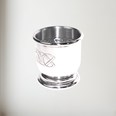 Embossed Celtic Pewter Egg Cup And Spoon