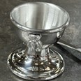 Teddy Pewter Egg Cup And Spoon
