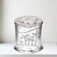Owl And Pussycat Pewter Money Box