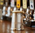 One Pint X Range Pewter And Brass Worcester Tankard