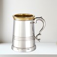 One Pint X Range Pewter And Brass Worcester Tankard