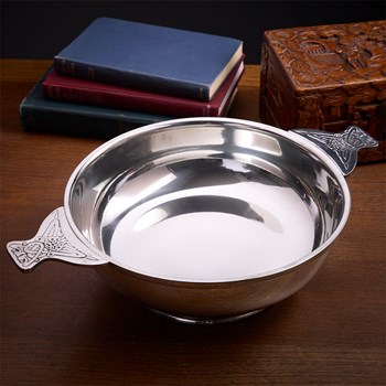 Giant Pewter Ten Inch Quaich Giant Pewter Ten Inch Quaich