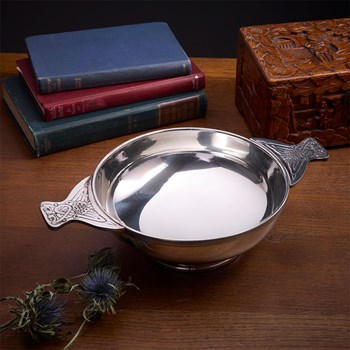 Eight Inch Large Pewter Quaich Eight Inch Large Pewter Quaich
