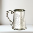 Golf Scene One Pint Pewter Tankard