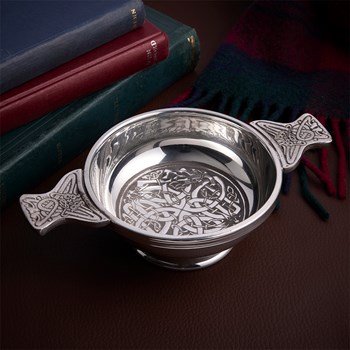 Celtic Circle Large Pewter Quaich