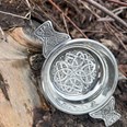 Large Celtic Circle Pewter Quaich
