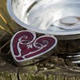Large Red Heart Of The Highlands Pewter Quaich