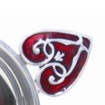 Large Red Heart Of The Highlands Pewter Quaich