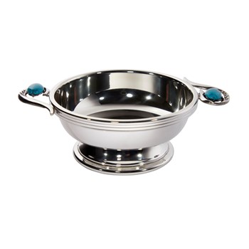 Torridon Turquoise Handle Pewter Quaich