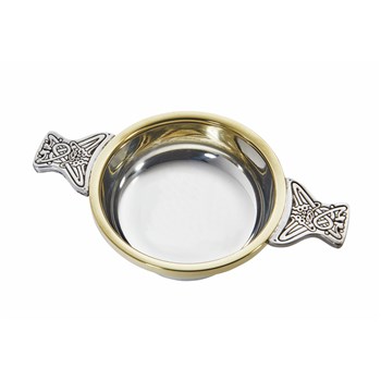Brass Rim Large Pewter Quaich Brass Rim Large Pewter Quaich