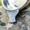 Large Celtic Gold Pewter And Brass Quaich