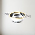 Large Celtic Gold Pewter And Brass Quaich