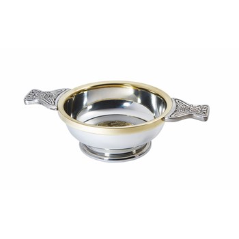 Celtic Gold Pewter And Brass Large Quaich Celtic Gold Pewter And Brass Large Quaich