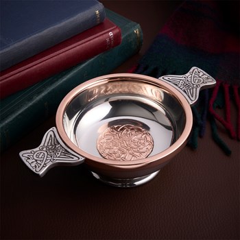 Celtic Copper Large Pewter Quaich