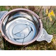 Large Copper Rim Pewter Quaich