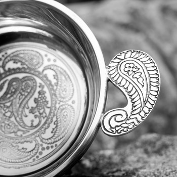 Large Paisley Pewter Quiach Large Paisley Pewter Quiach
