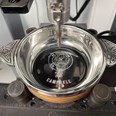 Large Wood And Pewter Quaich Large Wood And Pewter Quaich