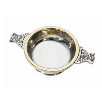 Brass Rim Medium Pewter Quaich Brass Rim Medium Pewter Quaich